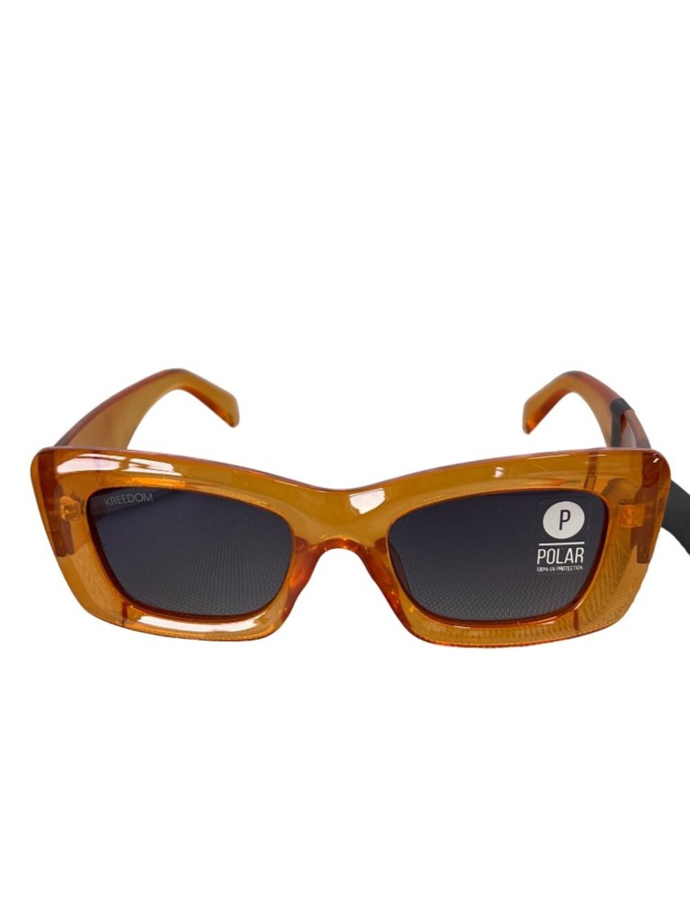 Kreedom Polarized Sunglasses Orange Frame UV Protection Fashion Eyewear Chic NEW